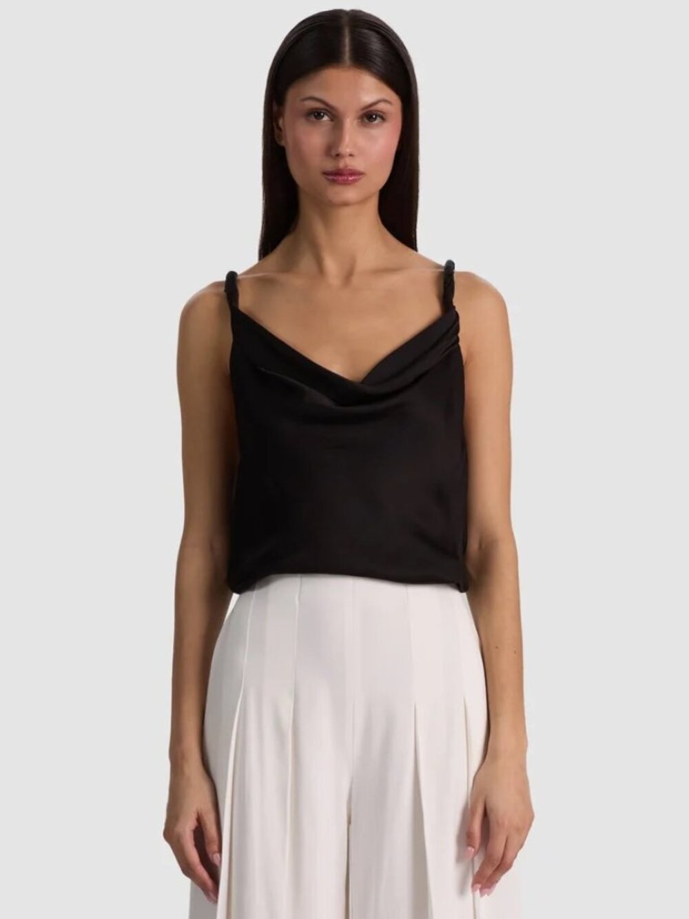 Alice & Olivia Monique twist strap tank